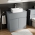 Delphi Penthouse Satin Grey 800mm 2-Door 1-Drawer Floor Standing Countertop Vanity Unit | Thumbnail Image