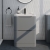 Delphi Polaris Satin Grey 600mm 2-Drawer Floor Standing Vanity Unit (inc Basin) | Thumbnail Image