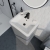 Delphi Polaris Satin Grey 600mm 2-Drawer Floor Standing Vanity Unit (inc Basin) | Thumbnail Image