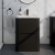 Delphi Polaris Satin Soft Black 600mm 2-Drawer Floor Standing Vanity Unit (inc Basin) | Thumbnail Image