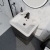 Delphi Polaris Satin Soft Black 600mm 2-Drawer Floor Standing Vanity Unit (inc Basin) | Thumbnail Image