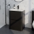 Delphi Polaris Satin Soft Black 600mm 2-Drawer Floor Standing Vanity Unit (inc Basin) | Thumbnail Image