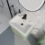 Delphi Polaris Satin Green 600mm 2-Drawer Wall Hung Vanity Unit (inc Basin) | Thumbnail Image