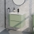 Delphi Polaris Satin Green 600mm 2-Drawer Wall Hung Vanity Unit (inc Basin) | Thumbnail Image