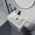 Delphi Polaris Satin Grey 600mm 2-Drawer Wall Hung Vanity Unit (inc Basin) | Thumbnail Image