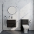 Delphi Polaris Satin Soft Black 600mm 2-Drawer Wall Hung Vanity Unit (inc Basin) | Thumbnail Image