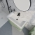 Delphi Polaris Satin Green 800mm 2-Drawer Wall Hung Vanity Unit (inc Basin) | Thumbnail Image