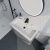 Delphi Polaris Satin Grey 800mm 2-Drawer Wall Hung Vanity Unit (inc Basin) | Thumbnail Image