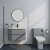 Delphi Polaris Satin Grey 800mm 2-Drawer Wall Hung Vanity Unit (inc Basin) | Thumbnail Image