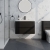 Delphi Polaris Satin Soft Black 800mm 2-Drawer Wall Hung Vanity Unit (inc Basin) | Thumbnail Image