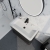 Delphi Polaris Satin Soft Black 800mm 2-Drawer Wall Hung Vanity Unit (inc Basin) | Thumbnail Image