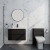 Delphi Polaris Satin Soft Black 800mm 2-Drawer Wall Hung Vanity Unit (inc Basin) | Thumbnail Image