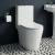 Delphi Porter Rimless Open Back Close Coupled Toilet (inc Soft Close Slim Seat) | Thumbnail Image