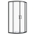 Delphi Inspire Matt Black Offset Quadrant Shower Enclosure - 6mm Glass