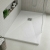 Delphi Sanctuary White Slate Effect 33mm Rectangular Shower Tray (inc Grille) | Thumbnail Image