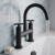 Delphi Sedona Matt Black Pillar Mounted Bath Filler Tap | Thumbnail Image