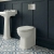 Delphi Stratford Traditional Extended Height Back to Wall Toilet (inc White MDF Seat) | Thumbnail Image