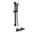 Delphi Swanley Thermostatic Square Bar Mixer Shower with Shower Kit - Black