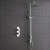 Delphi Theory Chrome Dual Concealed Shower Set with Premium Riser Kit | Thumbnail Image
