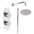Delphi Theory Chrome Dual Concealed Shower Set with Large Drencher Head and Handset | Thumbnail Image