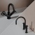 Delphi Turbine Matt Black Basin Mixer and Bath Filler Tap Set (inc Press Top Waste) | Thumbnail Image