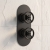 Delphi Turbine Matt Black Dual Concealed Shower Set with Fixed Head | Thumbnail Image