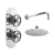 Delphi Turbine Chrome Dual Concealed Shower Set with Fixed Head | Thumbnail Image