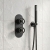 Delphi Turbine Matt Black Dual Concealed Shower Set with Handset and Bracket | Thumbnail Image