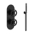Delphi Turbine Matt Black Dual Concealed Shower Set with Handset and Bracket | Thumbnail Image
