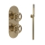 Delphi Turbine Brushed Brass Dual Concealed Shower Set with Handset and Bracket | Thumbnail Image