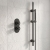 Delphi Turbine Matt Black Dual Concealed Shower Set with Slide Rail Kit | Thumbnail Image