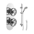 Delphi Turbine Chrome Dual Concealed Shower Set with Slide Rail Kit | Thumbnail Image