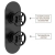 Delphi Turbine Matt Black Dual Concealed Shower Set with Fixed Head and Handset | Thumbnail Image