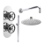 Delphi Turbine Chrome Dual Concealed Shower Set with Fixed Head and Handset | Thumbnail Image