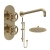 Delphi Turbine Brushed Brass Dual Concealed Shower Set with Fixed Head and Slide Rail Kit | Thumbnail Image