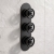 Delphi Turbine Matt Black Triple Concealed Shower Set with Fixed Head and Handset | Thumbnail Image