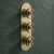 Delphi Turbine Brushed Brass Triple Concealed Shower Set with Fixed Head and Handset | Thumbnail Image