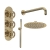 Delphi Turbine Brushed Brass Triple Concealed Shower Set with Fixed Head and Handset | Thumbnail Image