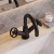 Delphi Turbine Matt Black Mono Basin Mixer Tap (inc Press Top Waste) | Thumbnail Image