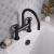 Delphi Turbine Matt Black Pillar Mounted Bath Filler Tap | Thumbnail Image