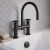 Delphi Turbine Matt Black Pillar Mounted Bath Filler Tap | Thumbnail Image