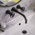 Delphi Turbine Matt Black 3-Hole Wall Mounted Basin/Bath Mixer Tap | Thumbnail Image