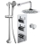 Delphi Twerton Thermostatic Triple Concealed Mixer Shower with Shower Kit + Fixed Shower Head - Chrome