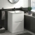 Delphi Vega Satin White 600mm 2-Drawer Floor Standing Waterproof Vanity Unit with Basin | Thumbnail Image