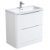 Delphi Vega Satin White 800mm 2-Drawer Floor Standing Waterproof Vanity Unit with Basin | Thumbnail Image