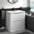 Delphi Vega Satin White 800mm 2-Drawer Floor Standing Waterproof Vanity Unit with Basin | Thumbnail Image