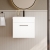Versa Trim Wall Hung 1-Drawer Vanity Unit with Basin and Black Handle - 500mm Wide - Gloss White | Thumbnail Image