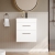Versa Trim Wall Hung 2-Drawer Vanity Unit with Basin and Black Handle - 500mm Wide - Gloss White | Thumbnail Image