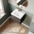 Versa Trim Wall Hung 1-Drawer Vanity Unit with Basin and Brass Handle - 500mm Wide - Dark Grey | Thumbnail Image