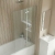 Delphi Vision Chrome Centre Hinged Bath Screen 1400mm x 760mm - 5mm Glass | Thumbnail Image